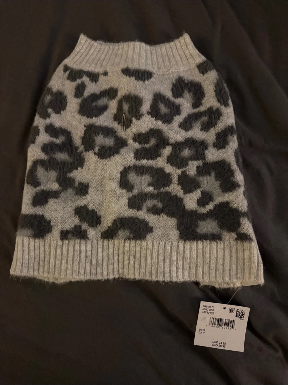NWT ABO Leopard Print Dog Sweater